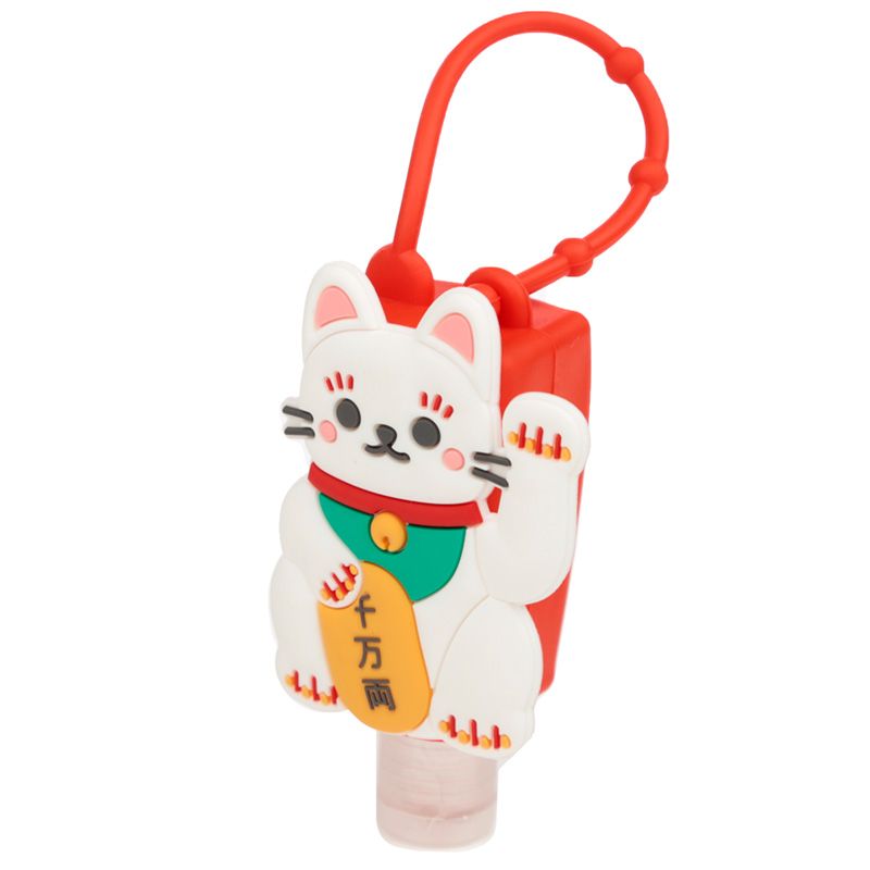 Maneki Neko Glückskatze Handreinigungsgel mit Silikonhülle 29ml