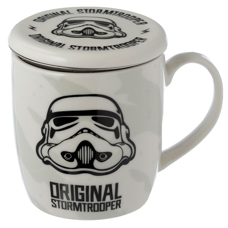 The Original Stormtrooper Tasse aus Porzellan mit Teeei und Deckel