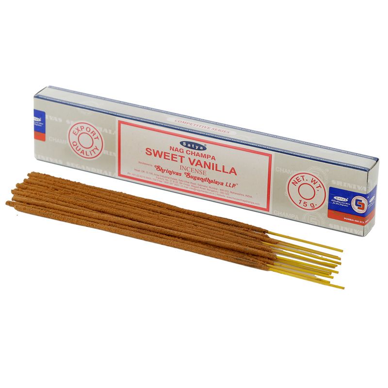 01365 Satya Süße Vanille Nag Champa Räucherstäbchen