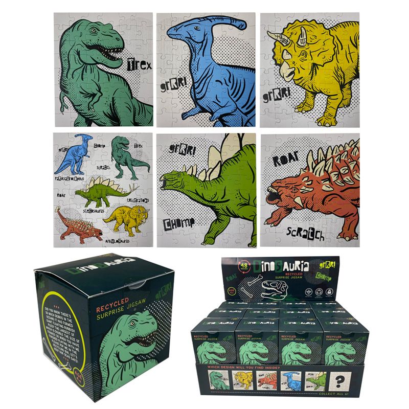 Dinosauria Jr Überraschung Dinosaurier 48 Teile recyceltes Kinderpuzzle