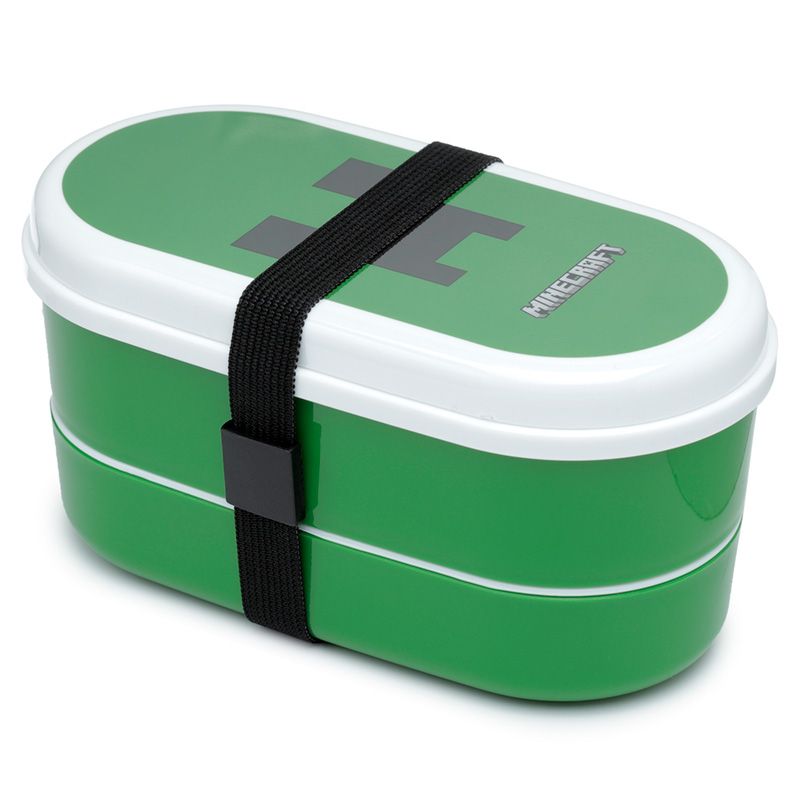 Minecraft Creeper Bento Box Lunchbox mit Gabel & Löffel