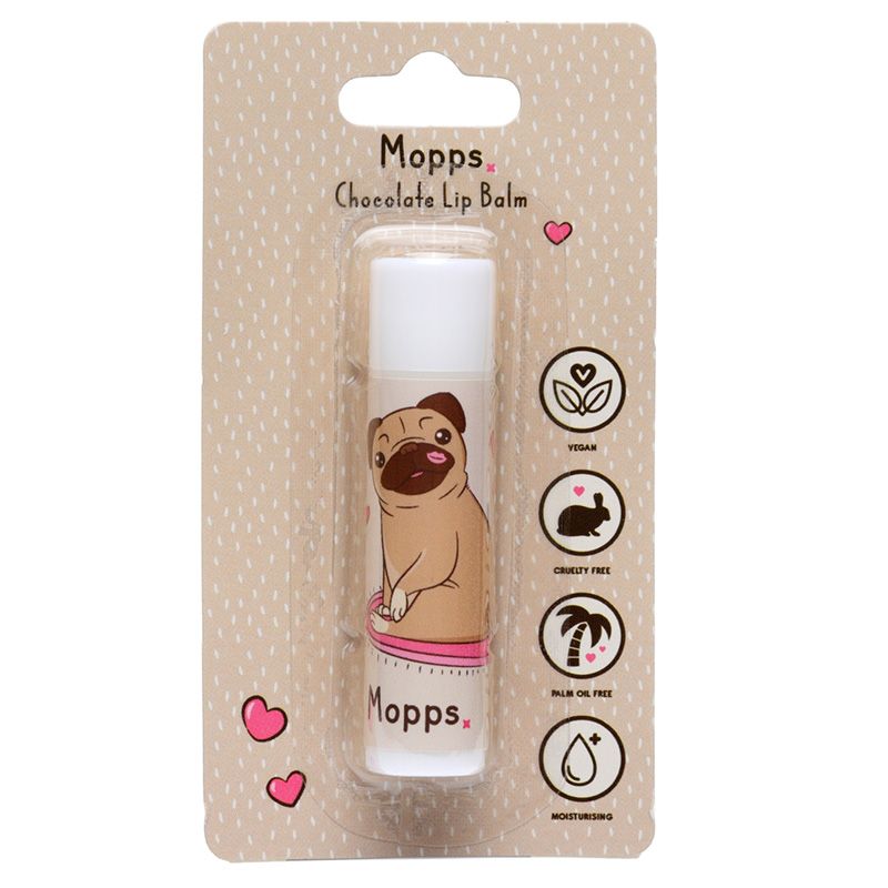Mopps der Mopshund Lippenpflegestift  - Schokolade