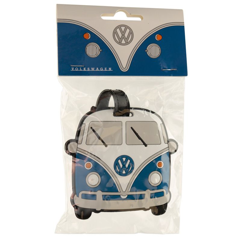 Volkswagen VW T1 Bulli Blaue PVC Gepäckanhänger