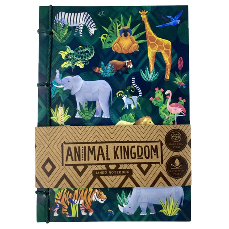 Animal Kingdom Tierwelt Steinpapier A5 liniertes Notizbuch