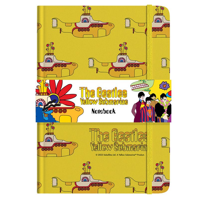 The Beatles Yellow Submarine liniertes A5-Notizbuch aus Recyclingpapier