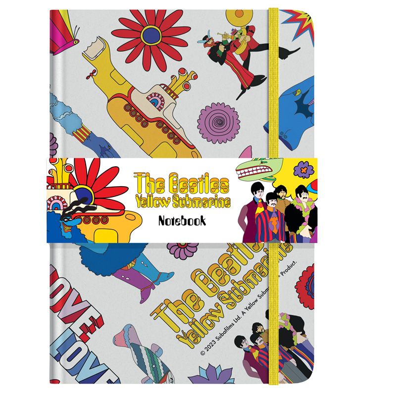 The Beatles Yellow Submarine liniertes A5-Notizbuch aus Recyclingpapier