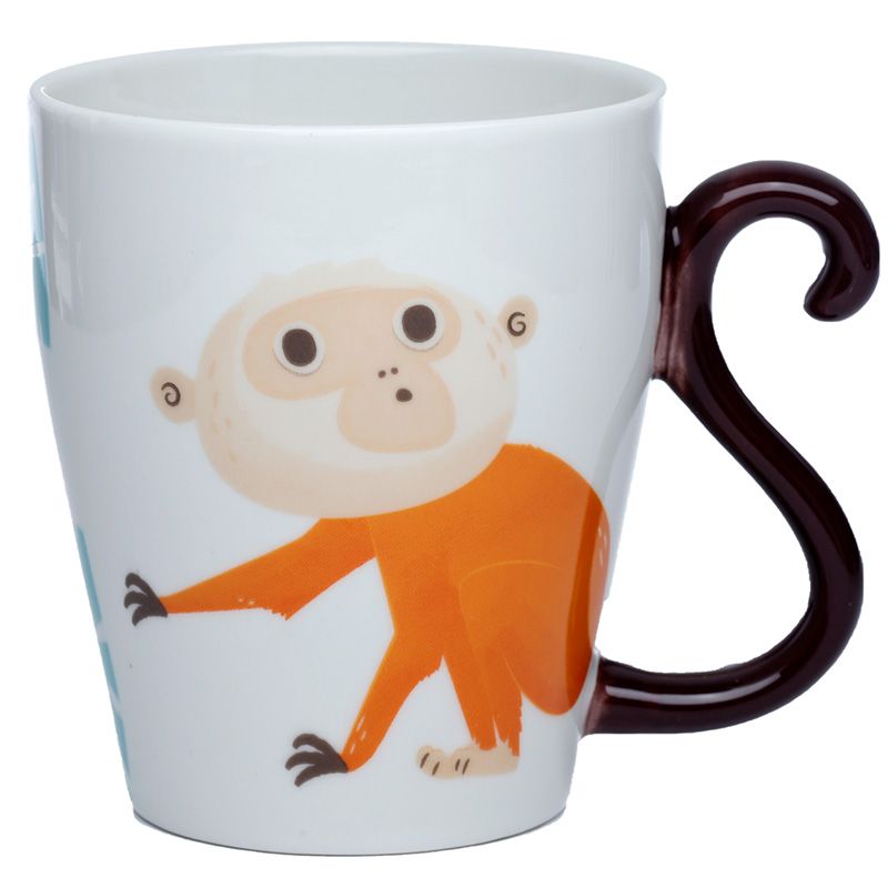 Affe Zooniverse geformter Henkel Tasse aus Porzellan