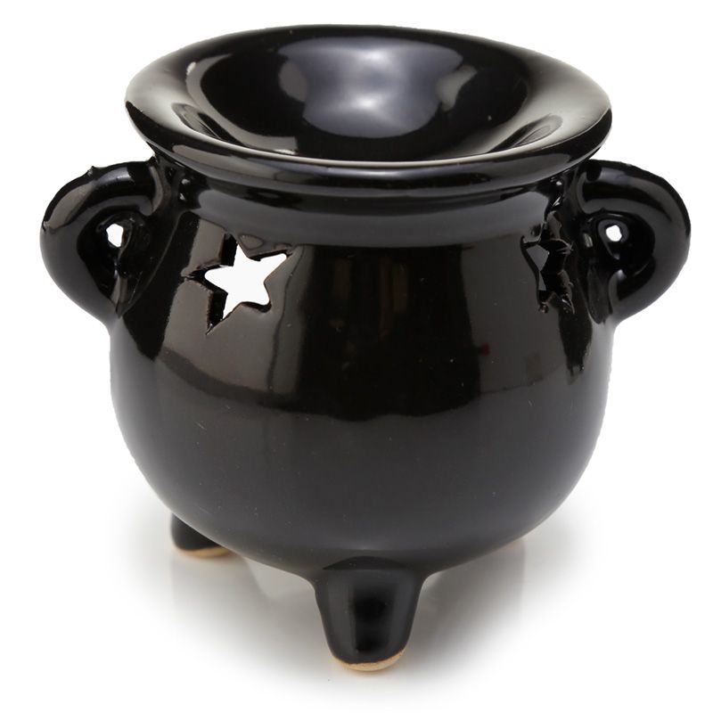 Eden Kleiner Schwarzer Zauberkessel Duftlampe aus Keramik