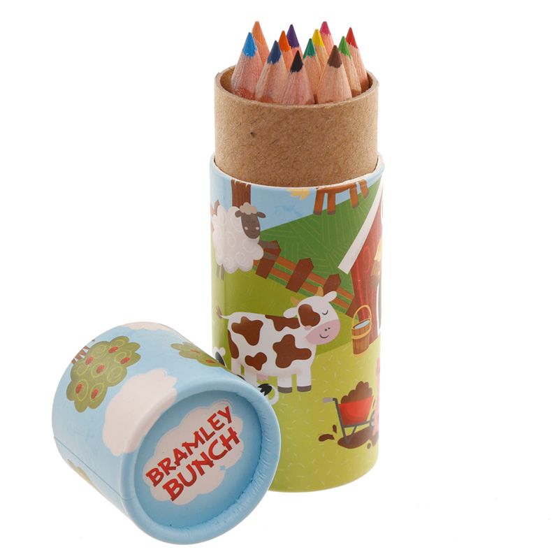 Bramley Bunch Bauernhoftiere Bleistifttopf mit Farbstiften