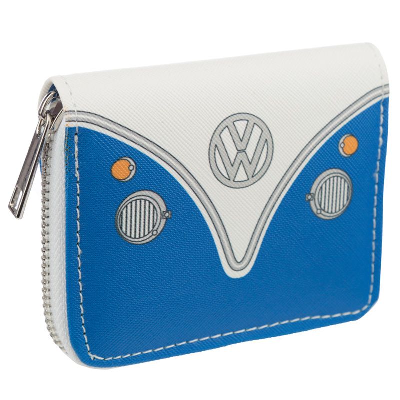 Volkswagen VW T1 Bulli Blaue Portemonnaie mit Reißverschluss - klein