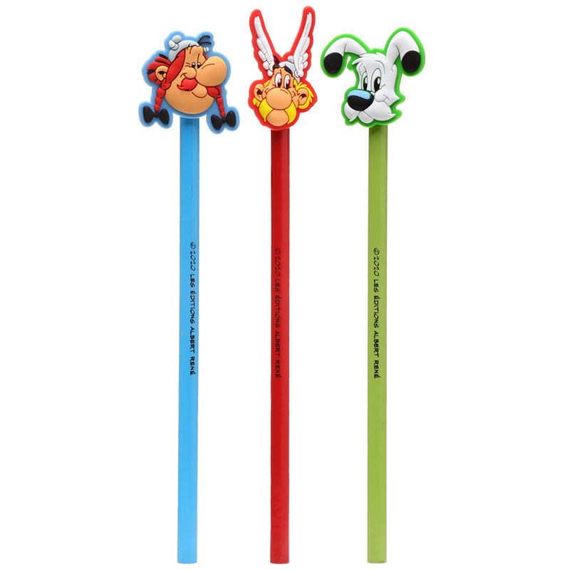 Asterix, Obelix & Idefix Bleistift mit PVC-Topper