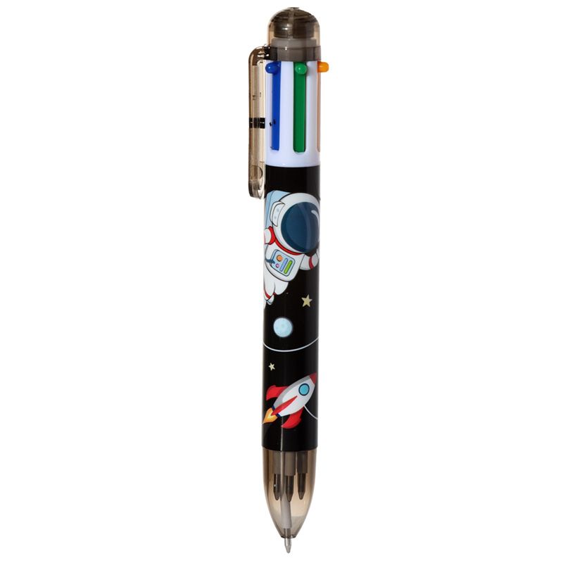 Hello Space Weltraum mehrfarbiger Kugelschreiber (6 Farben)