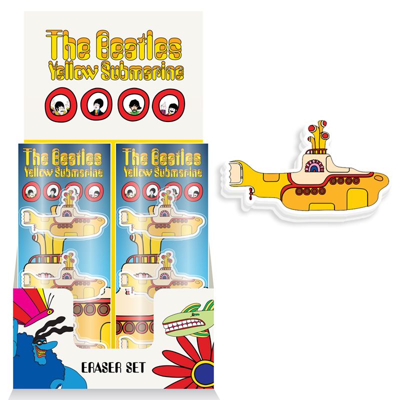 The Beatles Yellow Submarine Radiergummis 3er Set