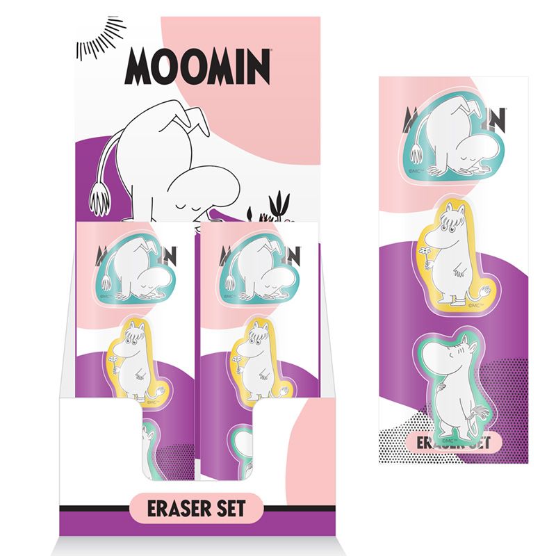 Mumin Radiergummis 3er Set