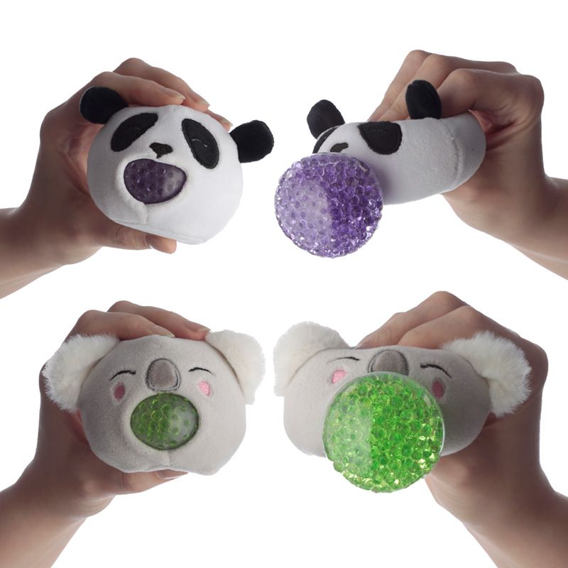 Queasy Squeezies Zootiere Plüsch Quetschtiere Spielzeug (Koala/Panda)