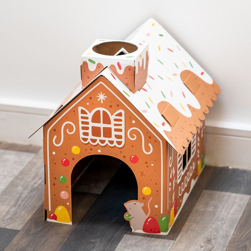 Weihnachten Gingerbread Lane Katzenspielhaus selber bauen