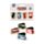 Feline Fine Katzen (Neu) Magnetische Lesezeichen Set