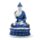 Thai-Buddha im Lotussitz Blau-Weiß