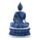 Thai-Buddha im Lotussitz Blau-Weiß