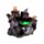 Witches Black Cat Katzen Hexenkessel LED-Dekoration