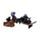 Witches Black Cat Spielende Katzen auf Hexenbesen