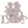 Engels-Duo mit LOVE-Schriftzug