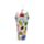 Foodiemals Fruit Obst Doppelwandiger Trinkbecher mit Strohhalm & Glücksbringer