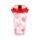 Amore Herzen Becher mit Deckel & Flip-Strohhalm 500ml