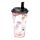 Pusheen the Cat Katze Sushi Club Doppelwandiger Trinkbecher mit Flip-Strohhalm 500ml