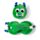 Relaxeazzz Monstarz Monster Grün Plüsch Reisekissen & Schlafmaske