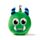 Relaxeazzz Monstarz Monster Grün Plüsch Reisekissen & Schlafmaske