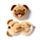 Relaxeazzz Barks Mopps der Mops Hund Plüsch Reisekissen & Schlafmaske
