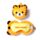 Relaxeazzz Tiger Plüsch Reisekissen & Schlafmaske