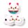 Relaxeazzz Maneki Neko Glückskatze Plüsch Reisekissen & Schlafmaske