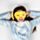 Relaxeazzz Snoozie the Sleeping Head Emoji Plüsch Reisekissen & Schlafmaske