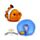 Swapseazzz Adoramals Ocean Meerestiere Clownfisch 2 in 1 Reisekissen & Plüschtier
