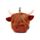 Relaxeazzz Highland Coo Kuh Plüsch Reisekissen & Schlafmaske