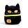 Squidglys Spooky Schwarze Katze Plüschfigur