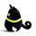 Squidglys Spooky Schwarze Katze Plüschfigur