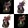 Dark Legends Drache auf Burg mit LED-Kristall
