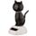 Schwarze Katze Solar Pal Wackelfigur