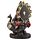 Ganesha mit Flöte und Pfau Schwarz-Rot-Gold 20,5 cm
