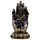 Sitzender Ganesha in Hand Gold-Schwarz-Lila 20 cm