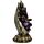 Sitzender Ganesha in Hand Gold-Schwarz-Lila 20 cm