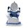 Ganesha Statue Meditation Blau-Weiß 21,5 cm