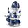 Ganesha Statue Wissen Blau-Weiß 21,5 cm