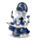 Ganesha Statue Wissen Blau-Weiß 21,5 cm