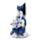 Ganesha Statue Wissen Blau-Weiß 21,5 cm