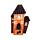 Spooky Spukhaus Schwarze Katze & Gespenst Halloween Rot-Braun LED-Dekoration