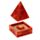 Mangoholz-Räucherbrenner-Pyramide mit Blumen-Schnitzereien